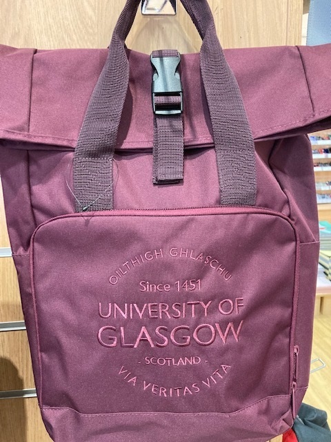 Glasgow University Branded Backpack - Burgundy