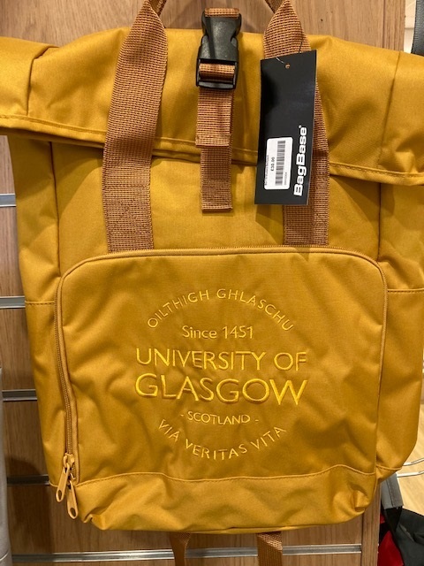 Glasgow University Branded Backpack - Mustard
