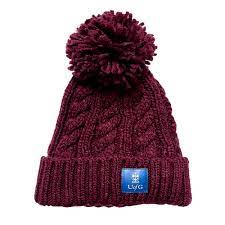 Cable Knit Hat - Burgundy