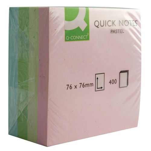 Q-Connect Quick Note Cube 76x76mm Pastel