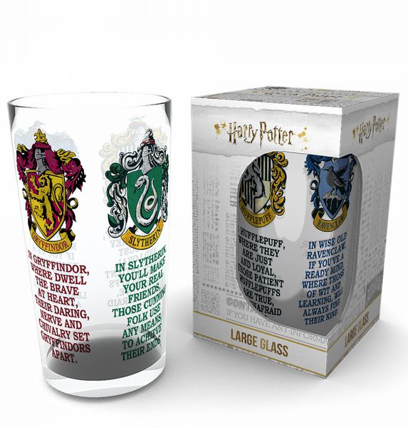 Harry Potter House Crests 400ml Glass